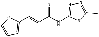 3-(2-furyl)-N-(5-methyl-1,3,4-thiadiazol-2-yl)acrylamide Struktur