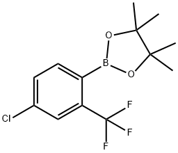 2-[4-chloro-2-(trifluoromethyl)phenyl]-4,4,5,5-tetramethyl-1,3,2-dioxaborolane Struktur