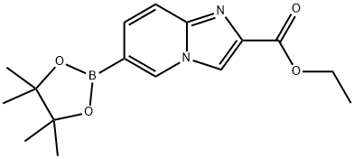 ethyl 6-(4,4,5,5-tetramethyl-1,3,2-dioxaborolan-2-yl)imidazo[1,2-a]pyridine-2-carboxylate Struktur