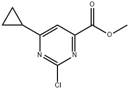 Methyl 2-chloro-6-cyclopropylpyrimidine-4-carboxylate Struktur