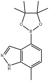 7-Methyl-1H-indazole-4-boronic acid pinacol ester Structure