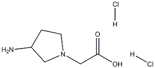 (3-Amino-pyrrolidin-1-yl)-acetic acid dihydrochloride Struktur