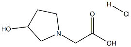 (3-Hydroxy-pyrrolidin-1-yl)-acetic acid hydrochloride Struktur