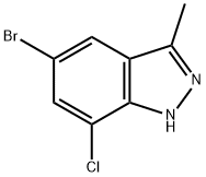 5-bromo-7-chloro-3-methyl-1H-indazole Struktur