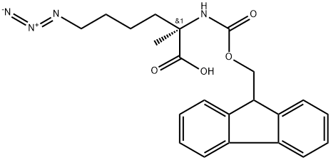 (R)-N-Fmoc-2-(4'-azidobutyl)alanine Struktur