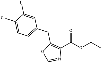 ethyl 5-(4-chloro-3-fluorobenzyl)oxazole-4-carboxylate Struktur