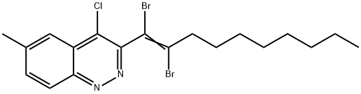 (E)-4-Chloro-3-(1,2-dibromodec-1-en-1-yl)-6-methylcinnoline Struktur