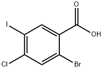 2-Bromo-4-chloro-5-iodo-benzoic acid Struktur