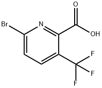 6-Bromo-3-(trifluoromethyl)picolinic acid Struktur