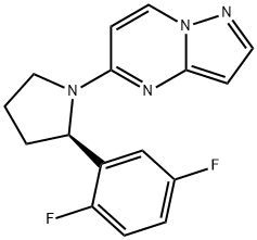 (2R)-2-(2,5-difluorophenyl)-1-{pyrazolo[1,5-a]pyrimidin-5-yl}pyrrolidine Struktur