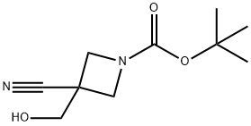 tert-butyl 3-cyano-3-(hydroxymethyl)azetidine-1-carboxylate Struktur