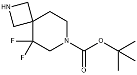 2,7-Diazaspiro[3.5]nonane-7-carboxylic acid, 5,5-difluoro-, 1,1-dimethylethyl ester Struktur