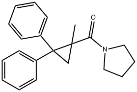 (1-Methyl-2,2-diphenylcyclopropyl)(pyrrolidin-1-yl)methanone Struktur