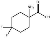 1-amino-4,4-difluorocyclohexanecarboxylic acid Struktur