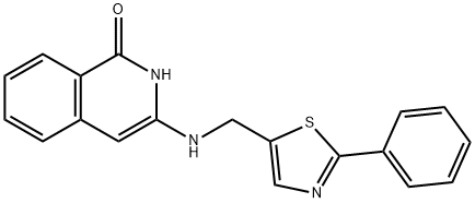 3-(((2-Phenylthiazol-5-yl)methyl)amino)isoquinolin-1(2H)-one Struktur