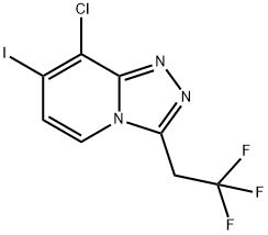 8-Chloro-7-iodo-3-(2,2,2-trifluoroethyl)-[1,2,4]triazolo[4,3-a]pyridine Struktur