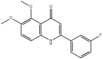 2-(3-fluorophenyl)-5,6-dimethoxyquinolin-4(1H)-one Struktur