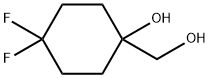 4,4-difluoro-1-(hydroxymethyl)cyclohexan-1-ol Struktur