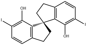 (1S)-2,2',3,3'-tetrahydro-6,6'-diiodo-1,1'-Spirobi[1H-indene]-7,7'-diol Struktur