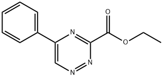 ethyl 5-phenyl-1,2,4-triazine-3-carboxylate Struktur