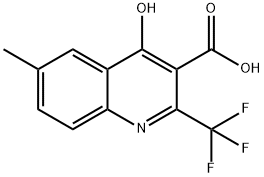 4-Hydroxy-6-methyl-2-(trifluoromethyl)quinoline-3-carboxylic acid Struktur