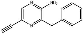 3-Benzyl-5-ethynylpyrazin-2-amine Struktur