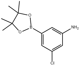 3-chloro-5-(4,4,5,5-tetramethyl-1,3,2-dioxaborolan-2-yl)aniline Struktur