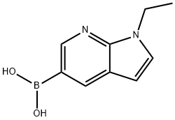 (1-Ethyl-1H-pyrrolo[2,3-b]pyridin-5-yl)boronic acid Struktur