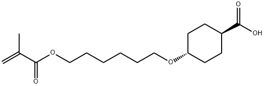 trans-4-((6-(methacryloyloxy)hexyl)oxy)cyclohexanecarboxylic acid Struktur