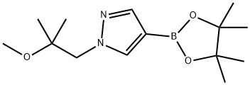 1-(2-Methoxy-2-methylpropyl)-4-(4,4,5,5-tetramethyl-1,3,2-dioxaborolan-2-yl)-1H-pyrazole Struktur