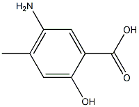 5-Amino-2-hydroxy-4-methyl-benzoic acid Struktur