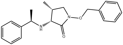 (3R,4R)-1-(Benzyloxy)-4-methyl-3-[[(R)-1-phenylethyl]amino]-2-pyrrolidinone Struktur