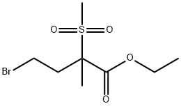 ethyl 4-bromo-2-methyl-2-(methylsulfonyl)butanoate Struktur