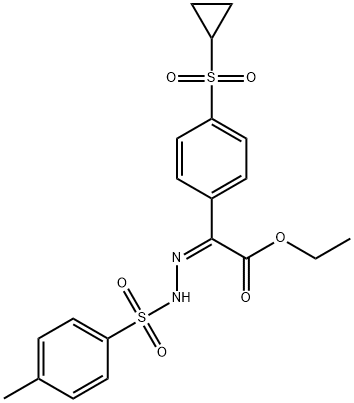 (4-cyclopropylsulfonyl)phenyl-oxo-acetic acid ethyl ester p-toluene sulfonyl hydrazone Struktur