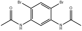 1,3-dibromo-4,6-bis(acetamido)benzene Struktur