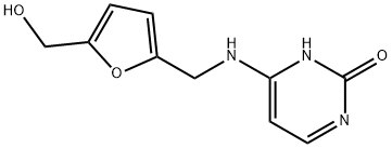 4-(((5-(hydroxymethyl)furan-2-yl)methyl)amino)pyrimidin-2(1H)-one Struktur