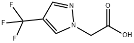 2-(4-(trifluoromethyl)-1H-pyrazol-1-yl)acetic acid Struktur