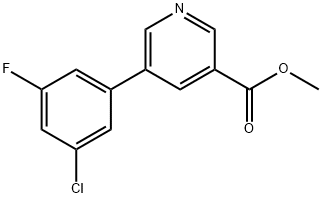 Methyl 5-(3-chloro-5-fluorophenyl)nicotinate Struktur