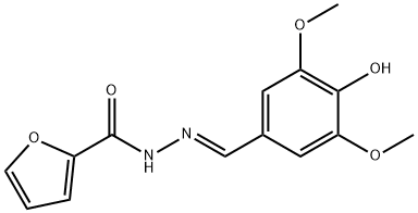 (E)-N'-(4-hydroxy-3,5-dimethoxybenzylidene)furan-2-carbohydrazide Struktur