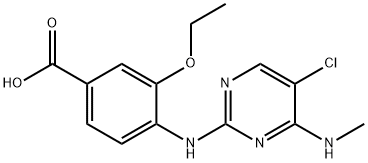 4-((5-Chloro-4-(methylamino)pyrimidin-2-yl)amino)-3-ethoxybenzoic acid Struktur