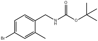 tert-Butyl 4-bromo-2-methylbenzylcarbamate Struktur