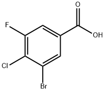 3-Bromo-4-chloro-5-fluorobenzoic acid Struktur