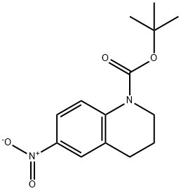 6-Nitro-3,4-dihydro-2H-quinoline-1-carboxylic acid tert-butyl ester Struktur