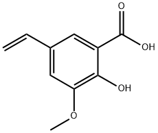 2-Hydroxy-3-methoxy-5-vinylbenzoic acid Struktur