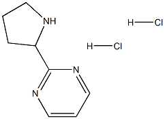 2-Pyrrolidin-2-yl-pyrimidine dihydrochloride Struktur