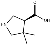 (3S)-4,4-Dimethyl-pyrrolidine-3-carboxylic acid Struktur