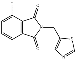 4-Fluoro-2-(thiazol-5-ylmethyl)isoindoline-1,3-dione Struktur