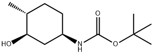 tert-butyl (1R,3R,4R)-3-hydroxy-4-methylcyclohexylcarbamate Struktur