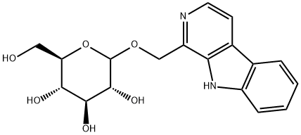 1-Hydroxymethyl-beta-carboline glucoside Struktur