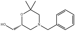 (R)-(4-BENZYL-6,6-DIMETHYLMORPHOLIN-2-YL)METHANOL Struktur